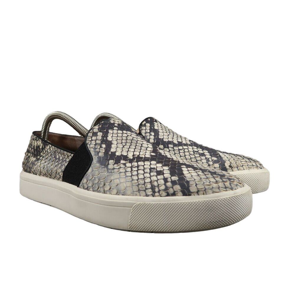 Vince Shoes Womens 9.5 Sneakers Slip On Fashion Lifestyle Leather Snake Print